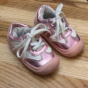 Rising Star Pink and White Toddler Sneakers